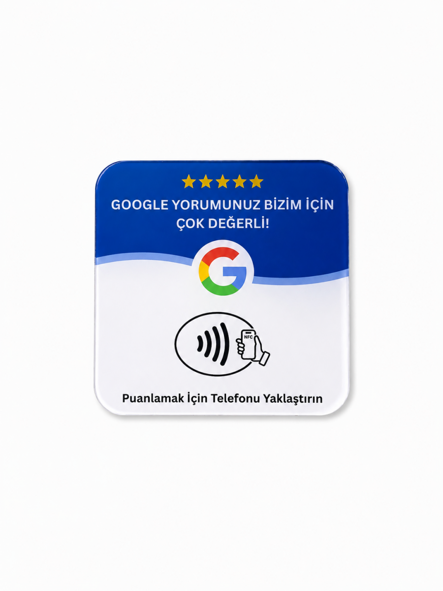 Google NFC Yorum Kartı - (8x8 Kare)